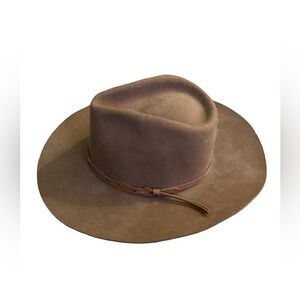 Express Riders Western 100% Wool Western Cowboy Hat Size 7-3/8 Made In USA